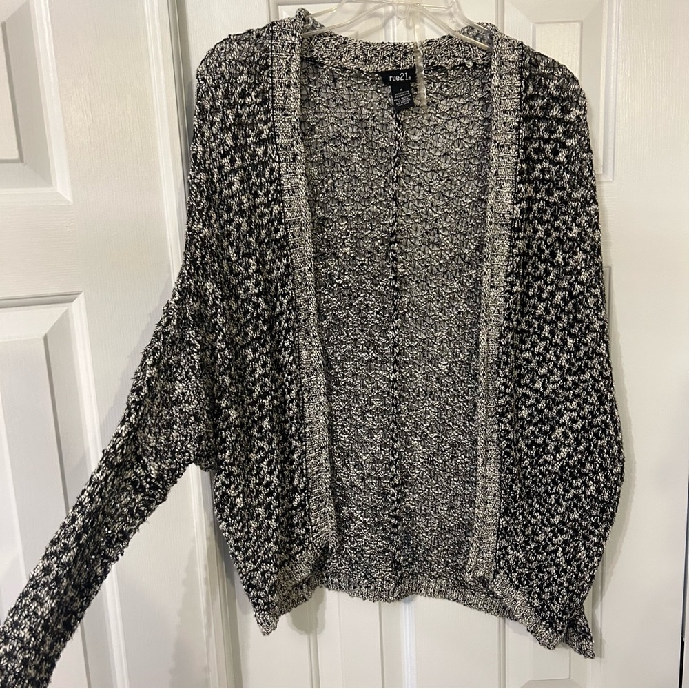Black & White Lightweight Cardigan